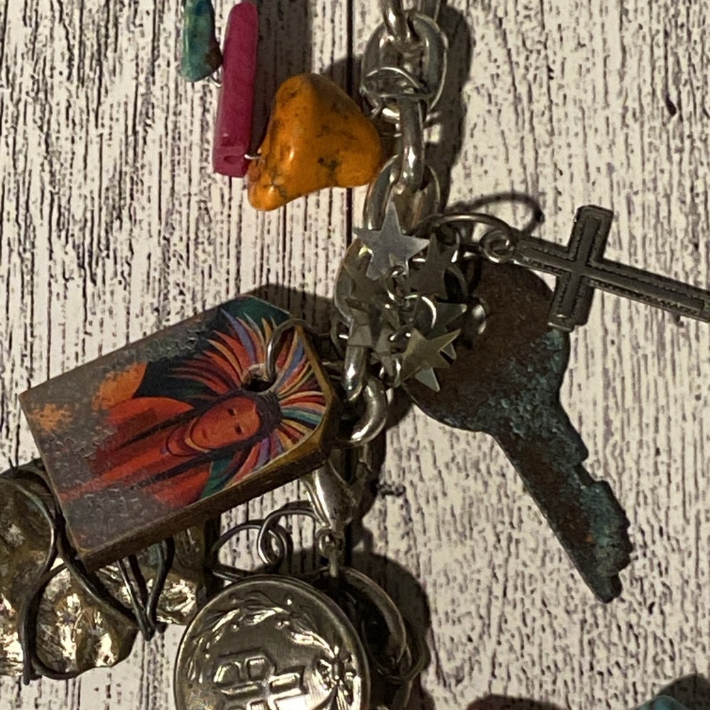 Vintage Style Junk Charm Necklace Multi Themed Maximalist Layered Statement - Picture 8 of 16